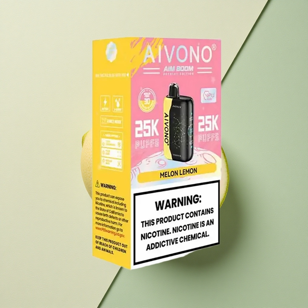 Aivono Aim Boom 25000 Meloen Citroen 650mAh 0% Nicotine