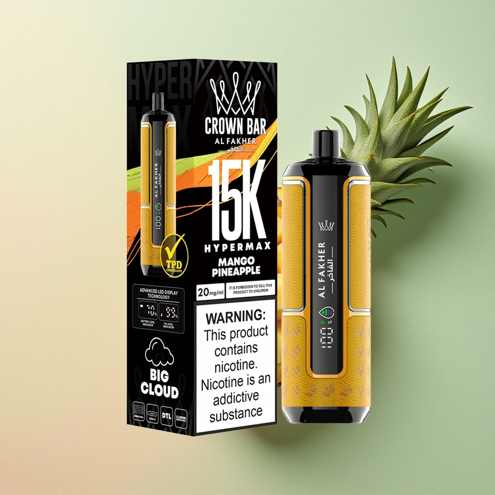 Al Fakher Crown Bar 15K Hypermax Ananas Mango 22ml 600mAh 6mg Nicotine