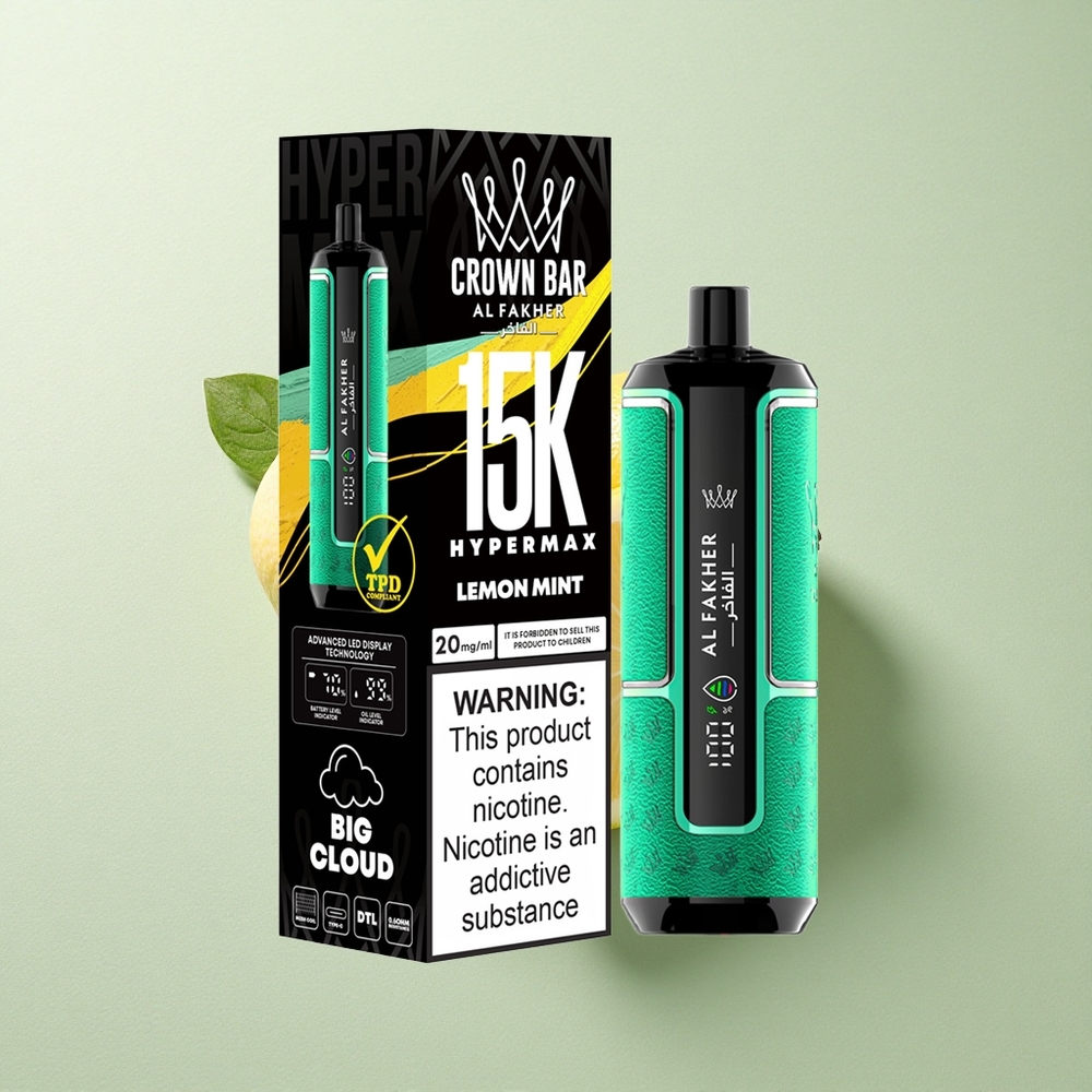 Al Fakher Crown Bar 15K Hypermax Citroen Munt 22ml 600mAh