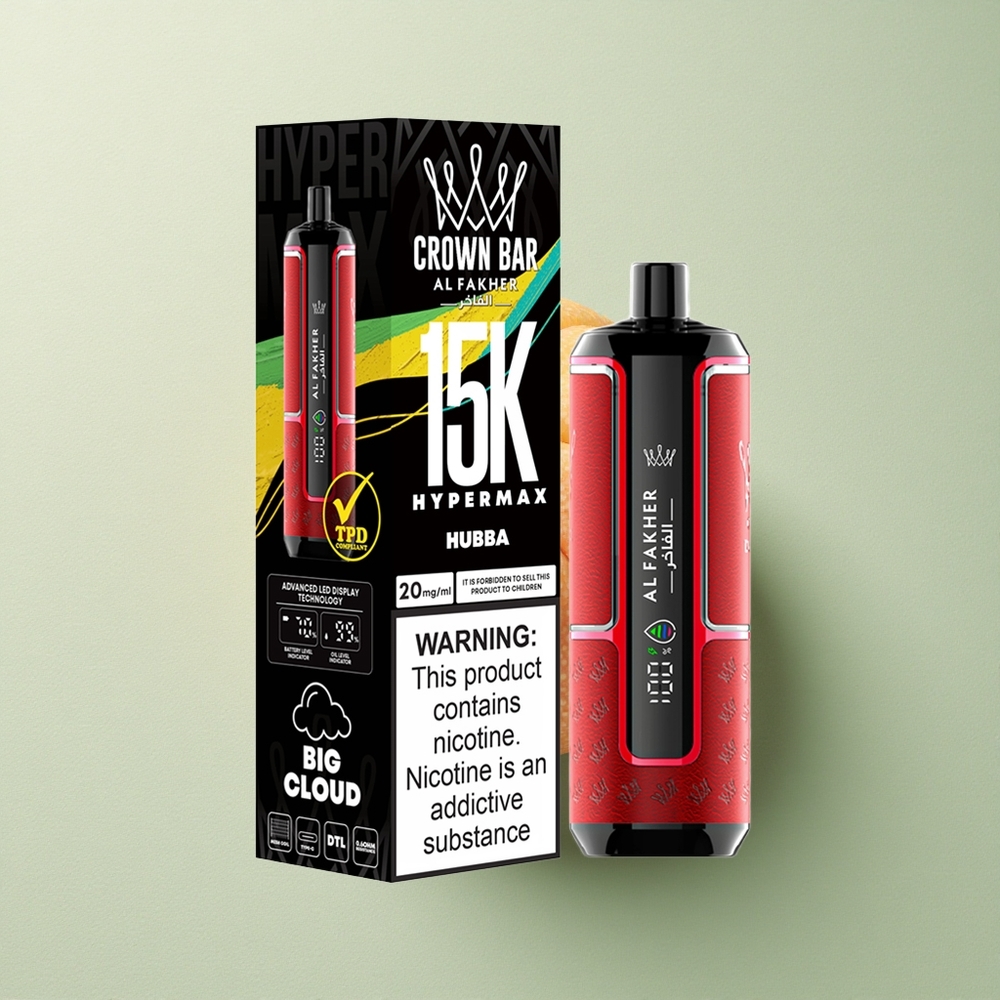 Al Fakher Crown Bar 15K Hypermax Hubba Dutch Draak 22ml DTL Nicotine 6mg/ml 600mAh
