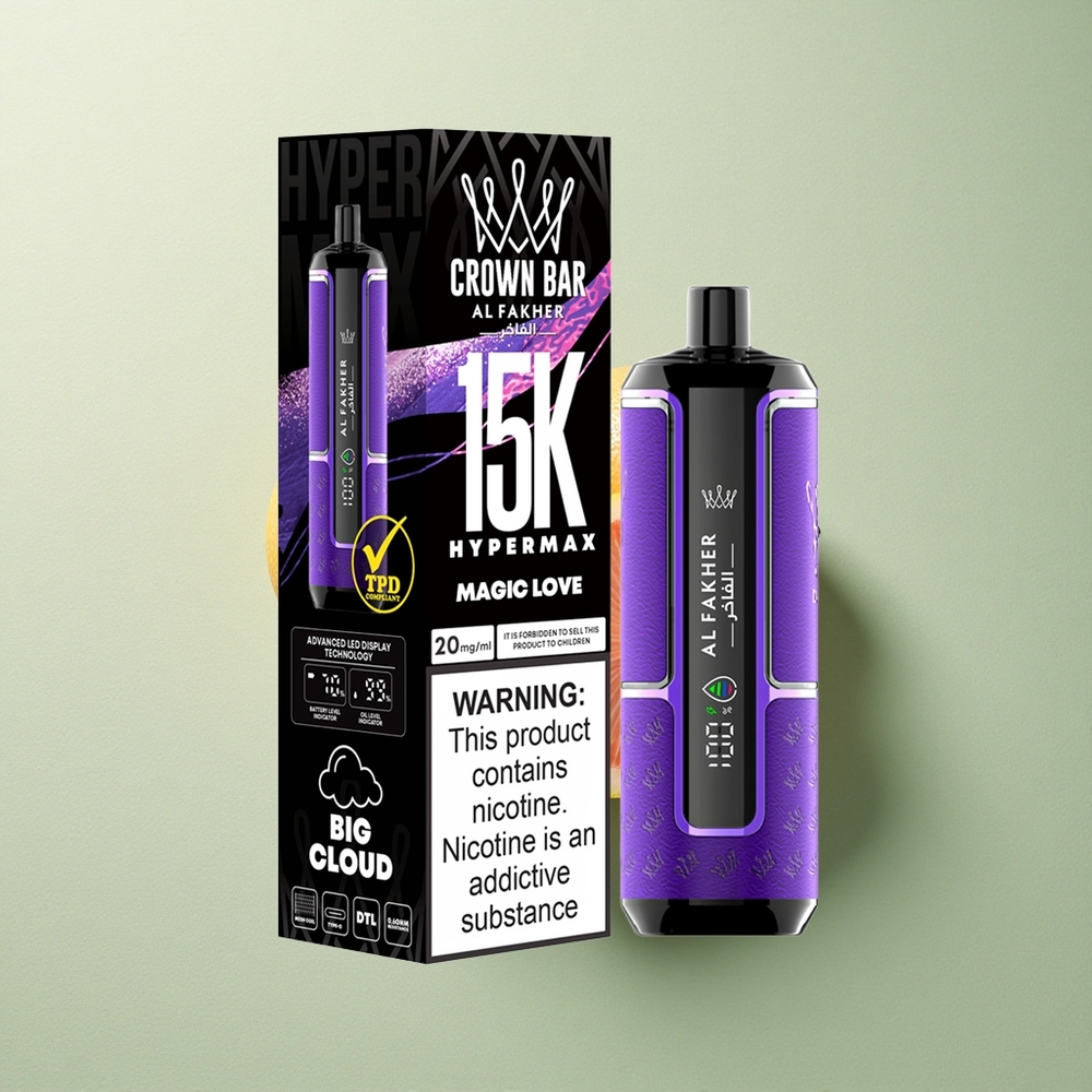 Al Fakher Crown Bar 15K Hypermax Magische Liefde 22ml 600mAh DTL