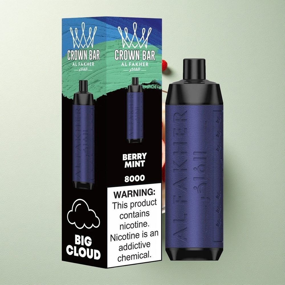 Al Fakher Crown Bar 8000 Crystal Bes Mint 5mg Nicotine 600mAh