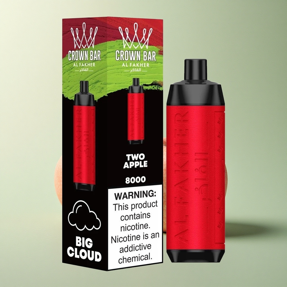 Al Fakher Crown Bar 8000 Crystal Twee Appel 600mAh 18ml Nicotine 5mg