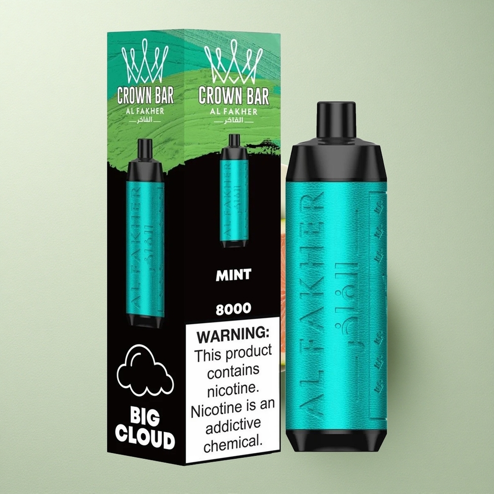 Al Fakher Crown Bar 8000 Crystal Wegwerp Vape met 600mAh Accu en 5mg Nicotine
