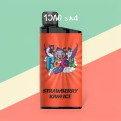 IGET Bar Aardbei Kiwi IJs 2 stuks - 3500 trekjes wegwerp